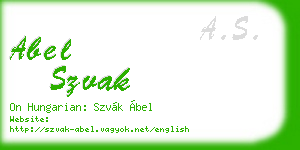 abel szvak business card