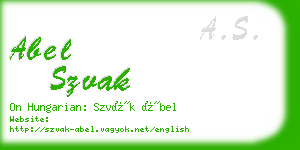 abel szvak business card